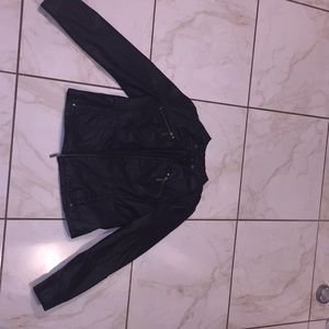 Black leather jacket